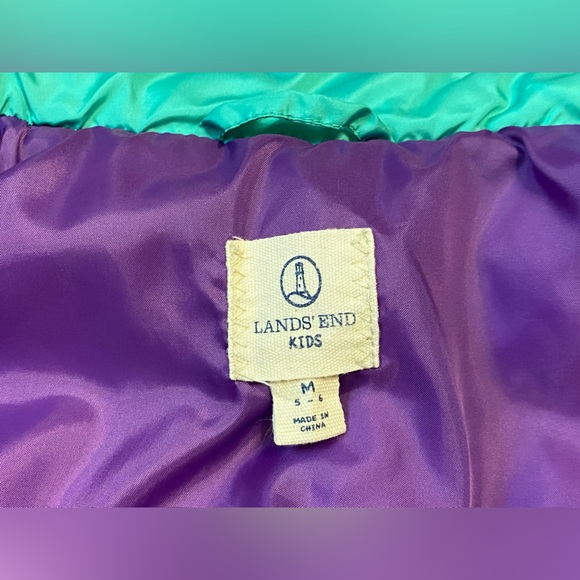 Land’s End kids insulated puffer vest size 5-6 🍁 🍂 - Picture 3 of 16
